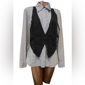 NEVA Pinstripe Vest Button-down Tall